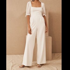BHLDN Bailey Jumpsuit - White Size 4